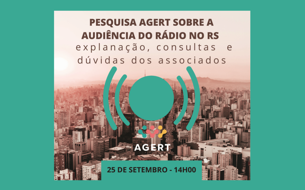 EVENTO PRESENCIAL: Apresentação Pesquisa AGERT - Explanação - 25/09 - 14h